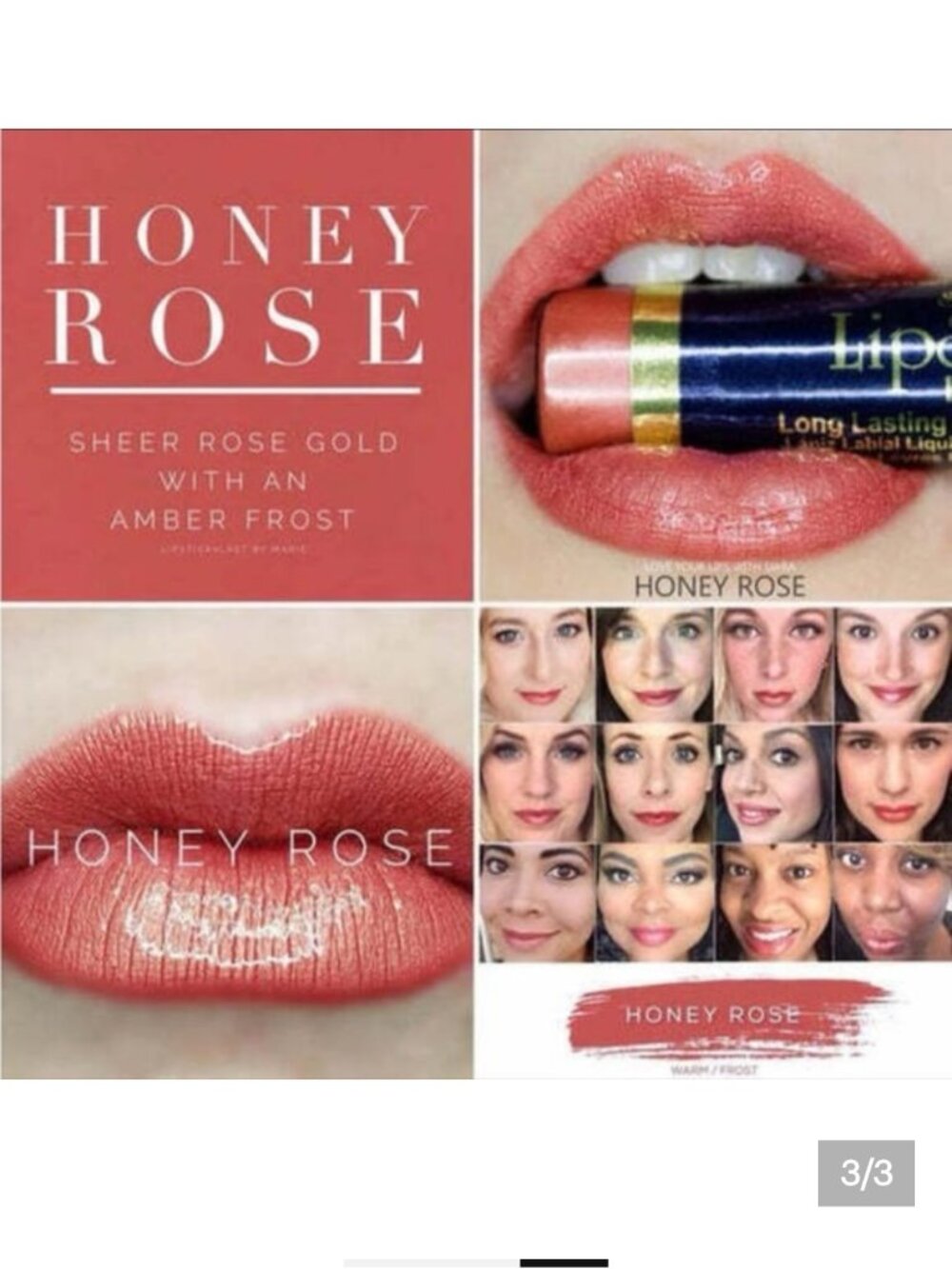 LipSense Lip Stain – Long Lasting Smudge-Proof Color Honey Rose